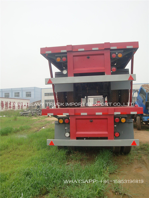 Semi Aanhangwagen van 20 40 48 de 60Ft Flatbed Verlengbare de Containerchassis van Vrachtwagenaanhangwagens 60 ton