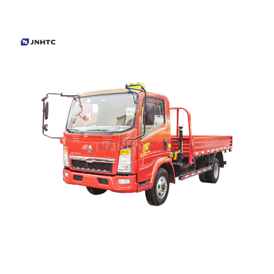 De Sinotrukhowo 4x2 Vrachtwagen zette Telescopische Crane Hook Folding Arm Lifting-Vrachtwagen op