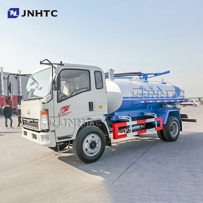 CHINEEShowo 4x2 6 de Zuigingsvrachtwagen 3000L 5000L 6000L van de Banden Kleine Vacuümriolering