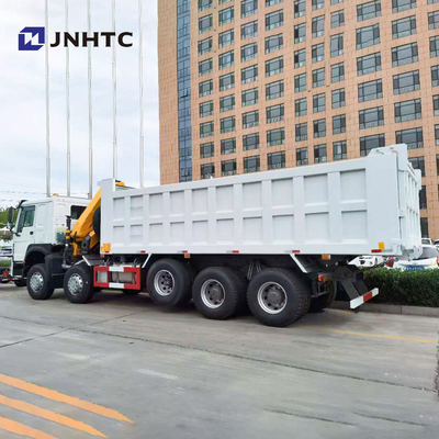 Howo 16 het Vouwbare Wapen Crane With Lifting Axle van Wheeler Dump Truck With 10T