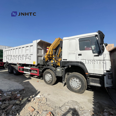 Howo 16 het Vouwbare Wapen Crane With Lifting Axle van Wheeler Dump Truck With 10T