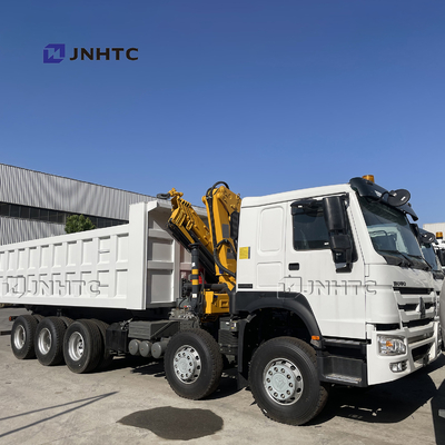 Howo 16 het Vouwbare Wapen Crane With Lifting Axle van Wheeler Dump Truck With 10T
