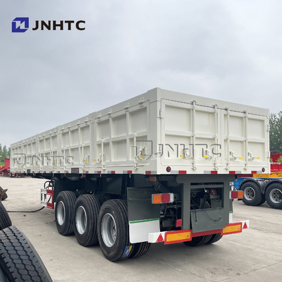 Van de de Stortplaatsvrachtwagen van 70 Ton Hydraulic Tipping Trailer Heavy-Plichts de Semi Aanhangwagens Zijkipper