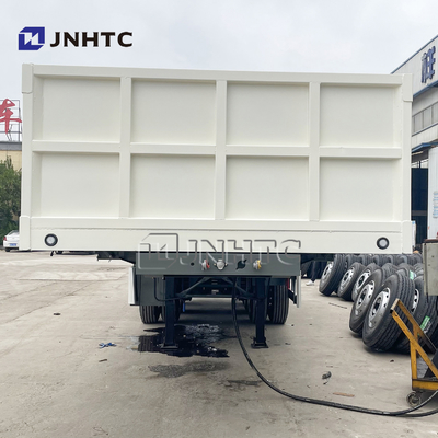 Van de de Stortplaatsvrachtwagen van 70 Ton Hydraulic Tipping Trailer Heavy-Plichts de Semi Aanhangwagens Zijkipper