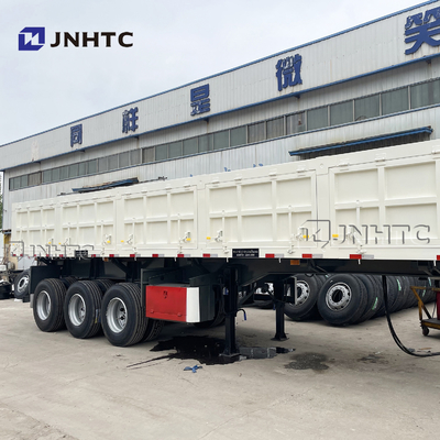 Van de de Stortplaatsvrachtwagen van 70 Ton Hydraulic Tipping Trailer Heavy-Plichts de Semi Aanhangwagens Zijkipper