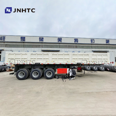3 4 Semi de Aanhangwagen40t 60T Hydraulische Zijkipper van Axle Side Wall Fence Cargo