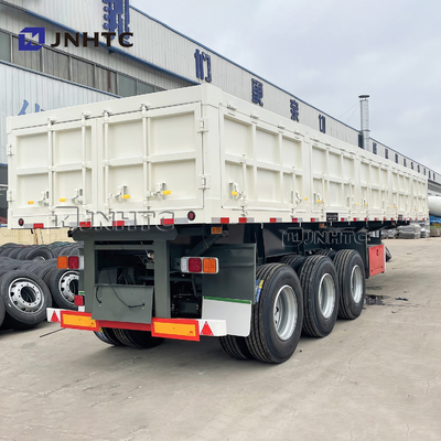 3 4 Semi de Aanhangwagen40t 60T Hydraulische Zijkipper van Axle Side Wall Fence Cargo