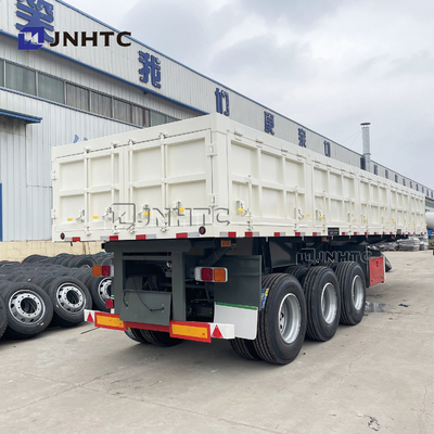 3 4 Semi de Aanhangwagen40t 60T Hydraulische Zijkipper van Axle Side Wall Fence Cargo