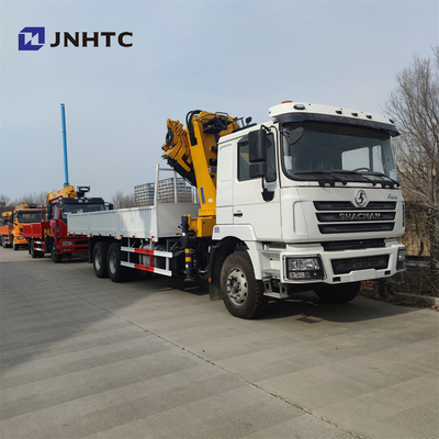 Shacman 8x4 F3000 12 Ton Vrachtwagen Opgezette Kraan 4 recht wapen 12 wiel